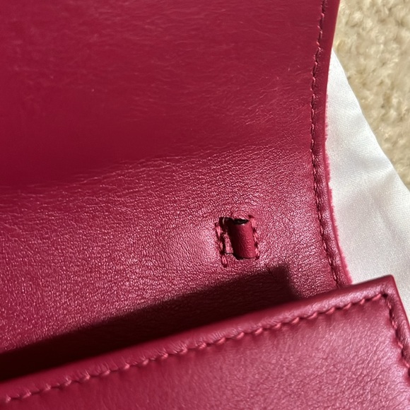 Auth GUCCI MARMONT LOVE PINK VELVET CLUTCH Purse Handbag Pearls & Gold - Picture 10 of 13